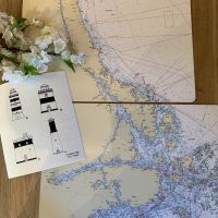 Bordstablett Sjökort,  Norrtälje - Väddö Skärgård 2pack, Sundboden Design