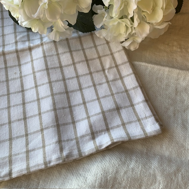 Kökshandduk Beige ruta Bruka Design