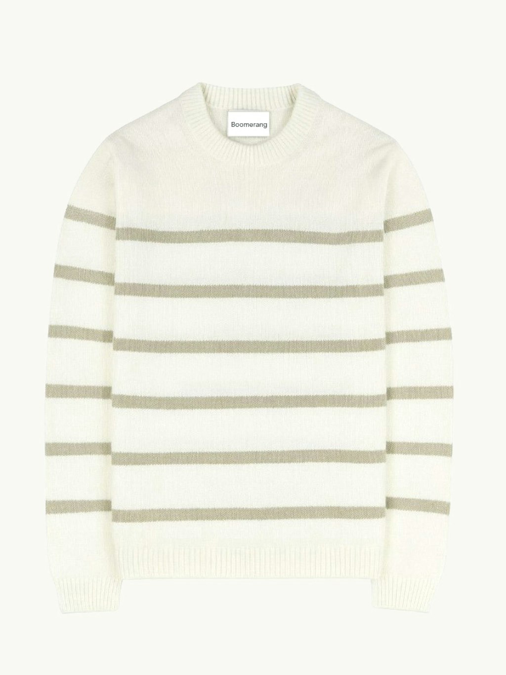 Vinö Randig Bomullströja, Offwhite, Boomerang