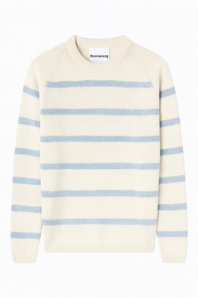 Vinö Randig Bomullströja, Bay Blue, Boomerang
