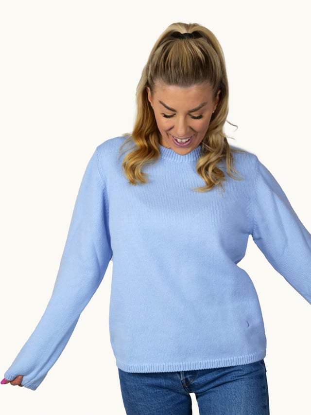 Vinö Crewneck Bomullströja, Bay Blue, Boomerang - Bild 2