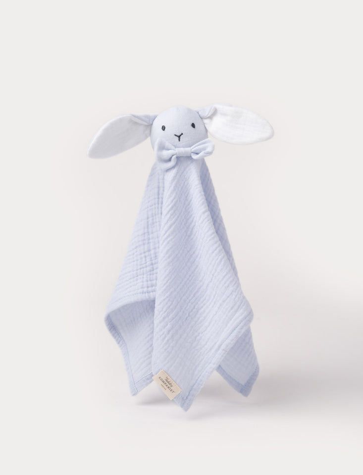 Diinglis, Snuttefilt kanin, Muslin tyg, Ljusblå, Teddy Kompaniet
