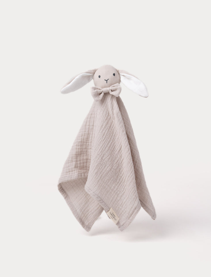 Diinglis, Snuttefilt kanin, Muslin tyg, Greige, Teddy Kompaniet